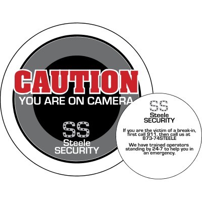 3" Circle Double Face Security Decal