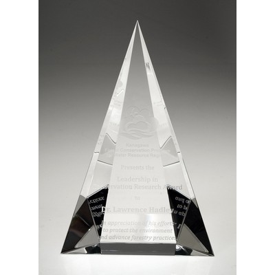 Elite Triangle Optic Crystal Award (5-3/8"x8")