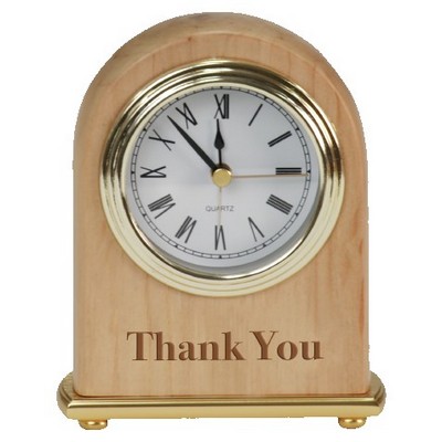 Red Alder Arch Desk Clock