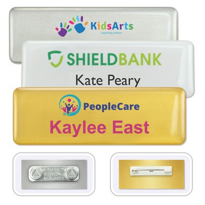 DigiLine PVC Name Badges, magnet fastener, 1" x 3"