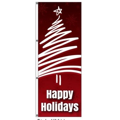 Free Flying Holiday Flag (Happy Holidays Tree)