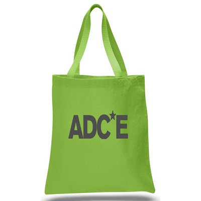 Promo Canvas Tote--Lime Green--1-Color Imprint