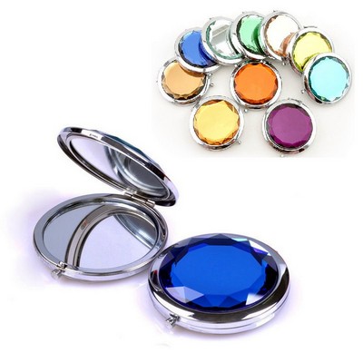 Glass Circle Pocket Cosmetic Mirror