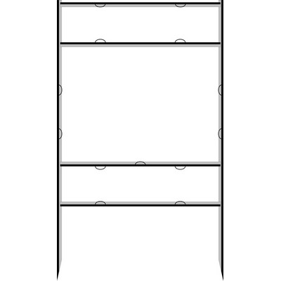 18" x 24" Black Angle Top Header Frame