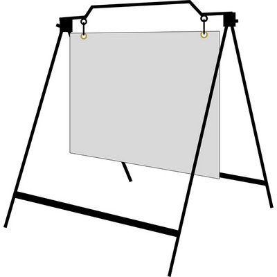 18" x 24" Black Rod Single Panel A-Frame