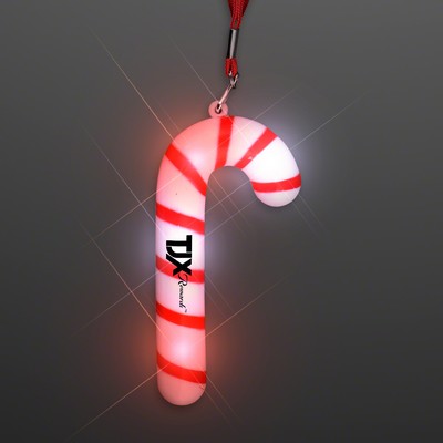 Light Up Candy Cane Necklace - Domestic Imprint