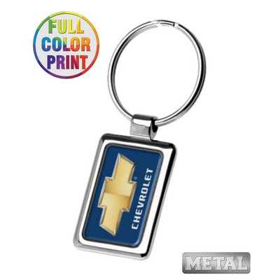 Unin Print - Rectangle Metal Keychain with Full-color Dome