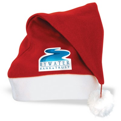 Plush Santa Hat w/ Custom Shaped Heat Transfer