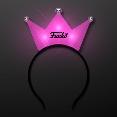 LED Pink Crown Tiara Headbands, Princess Party Favors