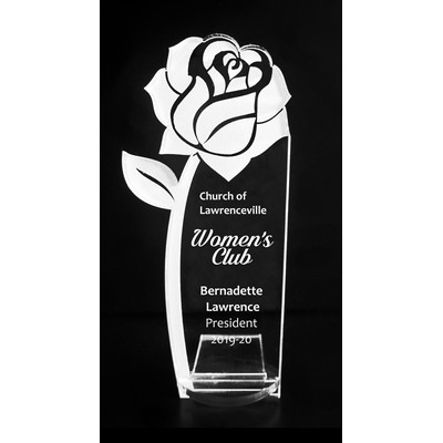 VALUE LINE! Acrylic Engraved Award - 8" Tall - Rose