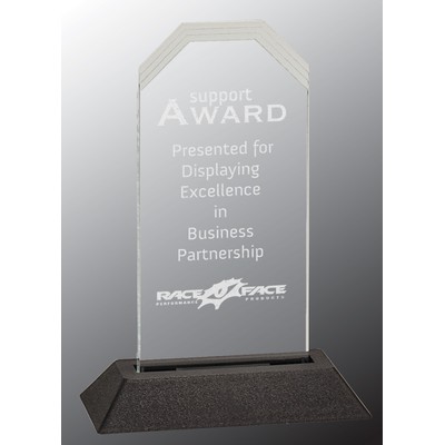 Clear Frosted Clipped Corners Acrylic Award