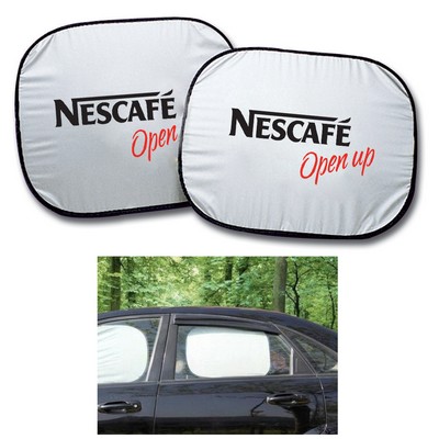 Car Back Seats Windows Sun Shades W/ Suction Cups - Set Of 2