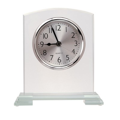 6 1/2" Square Arch Glass Clock