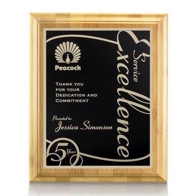 Bamboo/Marietta Plaque - Bamboo/Black 12"x15"