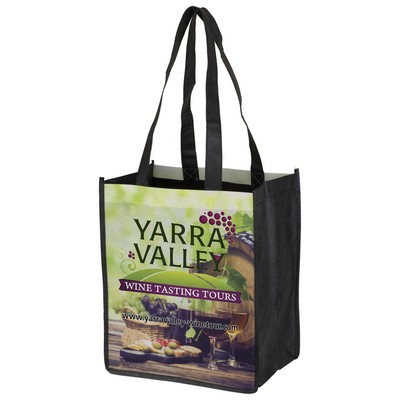 8"W x 10"H x 4"Gusset - "SAWGRASS" Full Color Import Air Ship Grocery Shopping Tote Bags (Overseas)