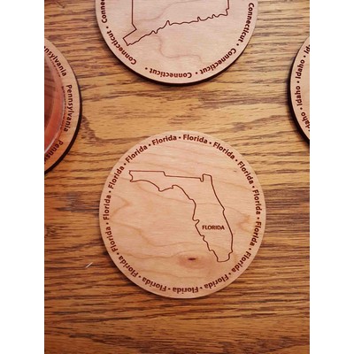 3.5" - Florida Hardwood Coasters