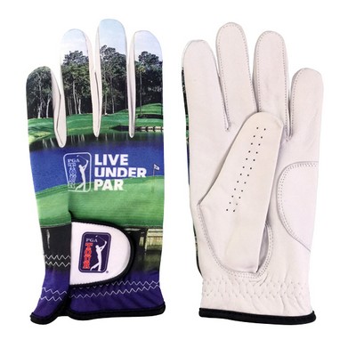 Sublimated Lycra Glove with Leather Palm