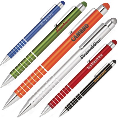 Twist action 5" long aluminum stylus pen