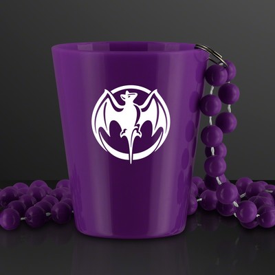 Purple Shot Glass Bead Necklace (NON-Light Up)