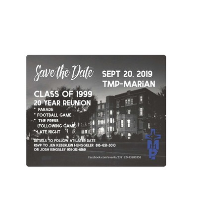 Magnet-15mil-5x5 SAVE the DATE Full Color. Low Minimums