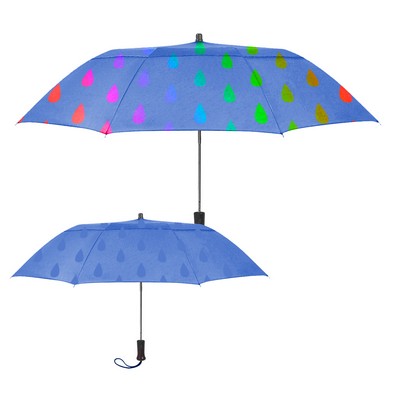 44" Arc Color Changing Telescopic Folding Umbrella