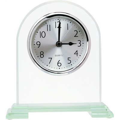 6 1/2" Arch Glass Clock