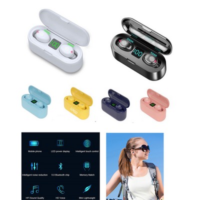 Hifi Stereo Wireless in-Ear Earbud with Digital Display