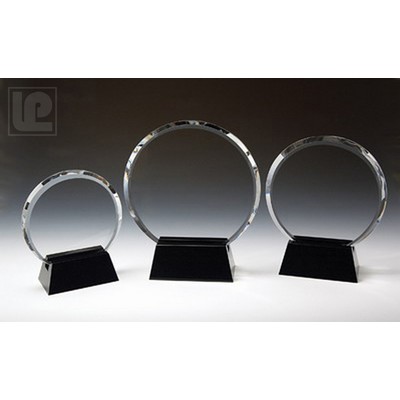 Circle Optical Crystal Award 6.5"H