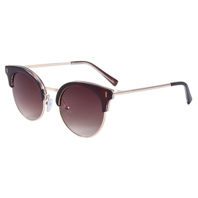 Sunglasses - Brown Gradient Lenses - Brown Frames - Gold Temples