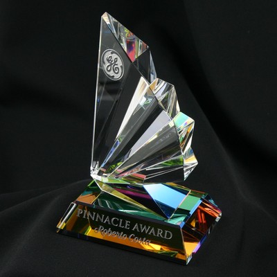 7" Spectra Color Crystal Prismatic Fanfare Award