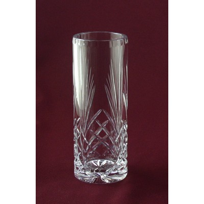 8" Cylinder Lead Crystal Vase Award