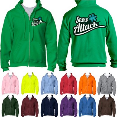 7.5 Oz. Athletic Winter Hooded Sweatshirt w/Full Zip