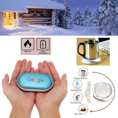 Kidder Hand Warmer + 5200mAh Power Bank Charger + Cup Warmer (Blue)