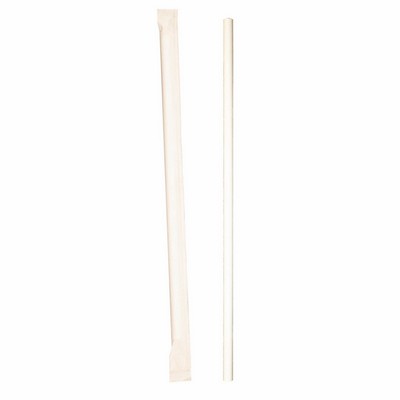 7.75" White Paper Straw