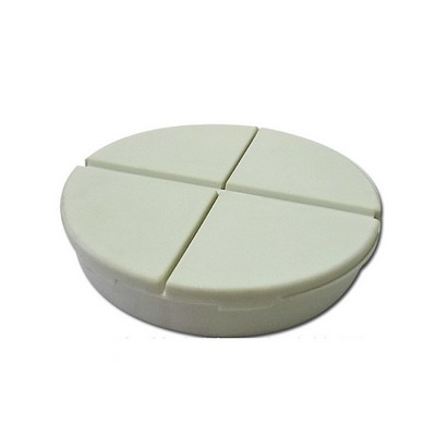 Round Medicine Storage Box w/4 Compartments