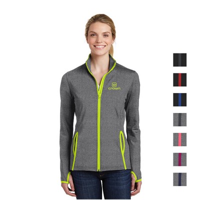 Sport-Tek® Ladies Sport-Wick® Stretch Contrast Full-Zip Jacket