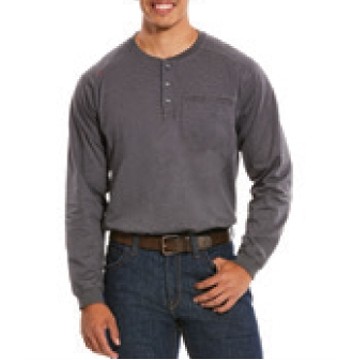 Ariat® FR Air Men's Charcoal Heather Henley Top