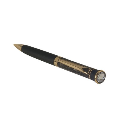 Swarovski Series - Black/Gold Premium Metal Ball Point Pen