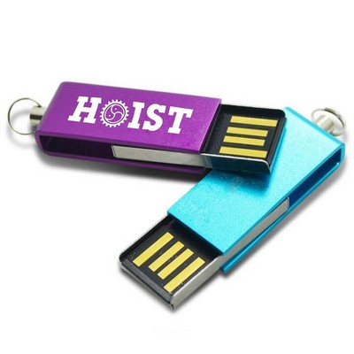 Swivel Metal Mini USB Drive with Chain