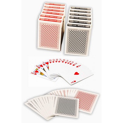 144 Decks value priced plastic coated paper playing cards - Poker size, normal index