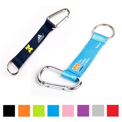 Sublimated 3/4" Pocket Lanyard w/Carabiner & Keyring