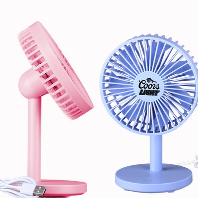 Adjustable Charging Desk Fan w/7 Blades