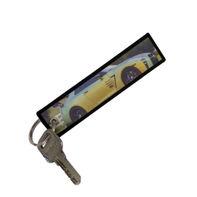 5" x 1 1/4" Custom Shape Key Chain with Full Color Imprint