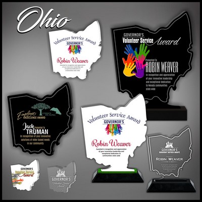 12" Ohio Black Budget Acrylic Award