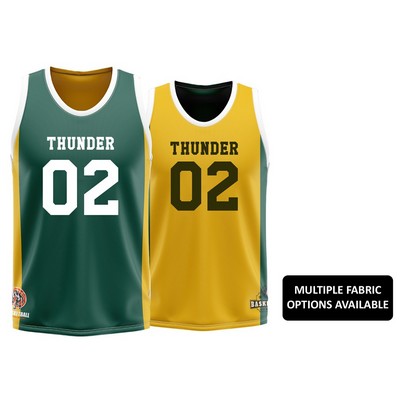 Unisex and Kids' Full Sublimation Reversible Basketball Jersey