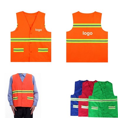 High Visibility Reflective Safety Vest With Pocket