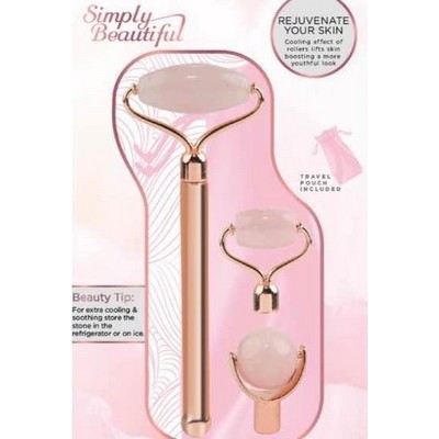 Vivitar® Electric Rose Quartz Facial Roller Kit