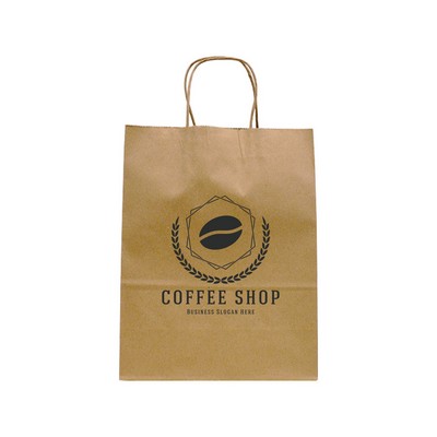 Kraft Paper Shopping Bag (10"x5"x13")