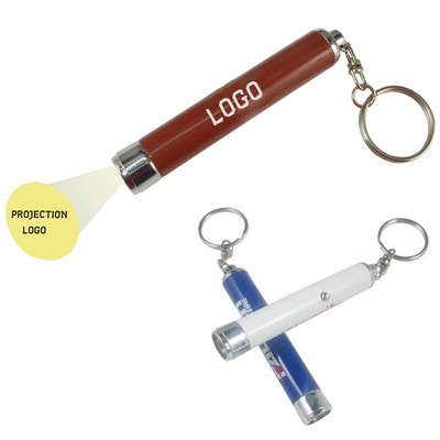 Projector Flashlight With Keychain