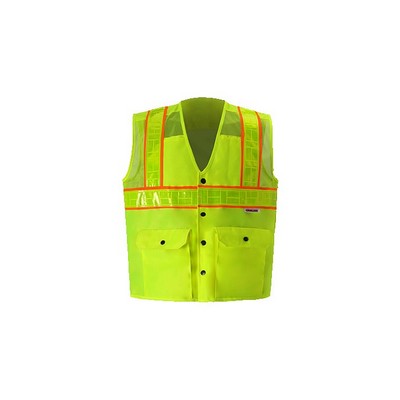 Bulk Order - Snap Front Oralite® Lime Yellow High Viz Vest